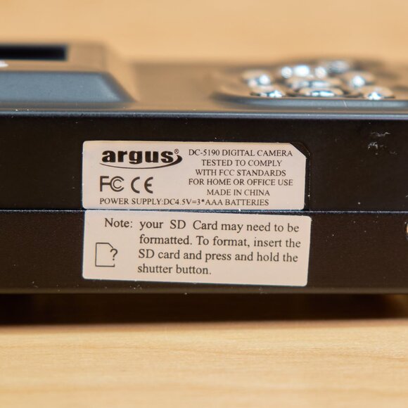 Argus DC-5190 5 MP Digital Camera, 4x Digital Zoom, Black - Picture 5 of 5